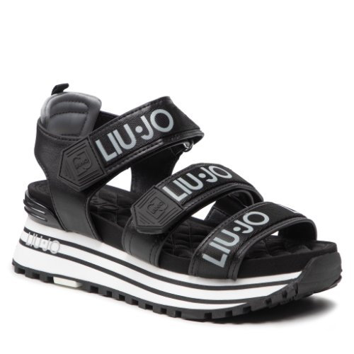 Sandale liu jo - maxi wonder printed sandal 7 ba2145 tx121 black/ciment s1084