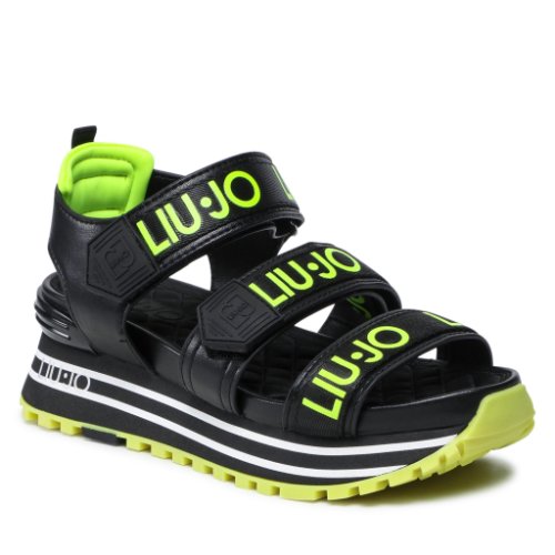 Sandale liu jo - maxi wonder sandal 7 ba2145 tx121 black/yellow s1155
