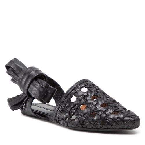 Sandale tory burch - basketweave wrap flap 85255 perfect black/perfect black 001