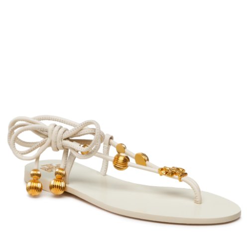 Sandale tory burch - capri flat lace up sandal 80044 new ivory 104