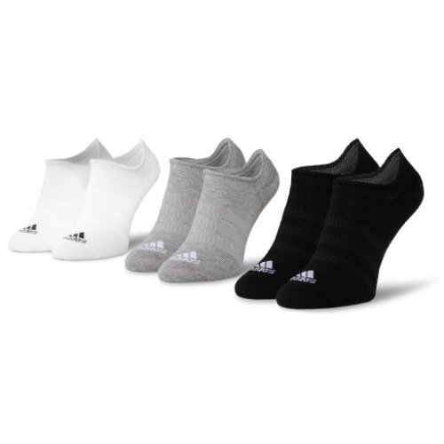 Set de 3 perechi de șosete joase unisex adidas - light nosh 3pp dz9414 mgreyh/white/black