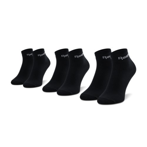 Set de 3 perechi de șosete joase unisex reebok - act core ankle sock 3p gh8166 black