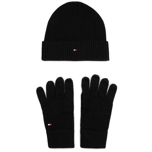 Set mănuși și căciulă tommy hilfiger - pima cotton beanie & gloves gp am0am05435 bds