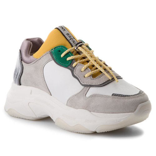 Sneakers bronx - 66167-a bx 1525 white/yellow/silver 2299