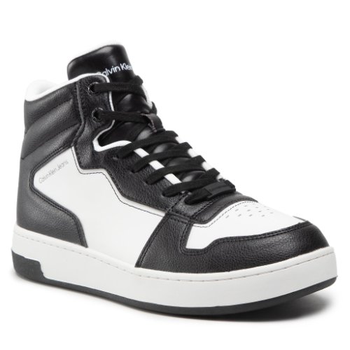 Sneakers calvin klein jeans - basketball cupsole - mid 1 ym0ym00325 white/black 0k8