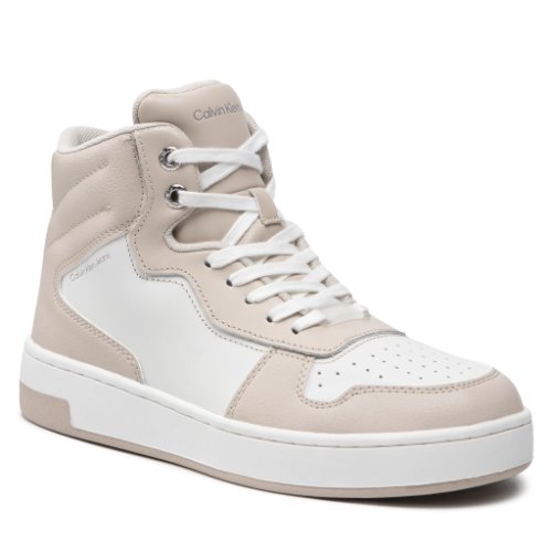 Sneakers calvin klein jeans - basketball cupsole mid yw0yw00505 white/eggshell 0lc