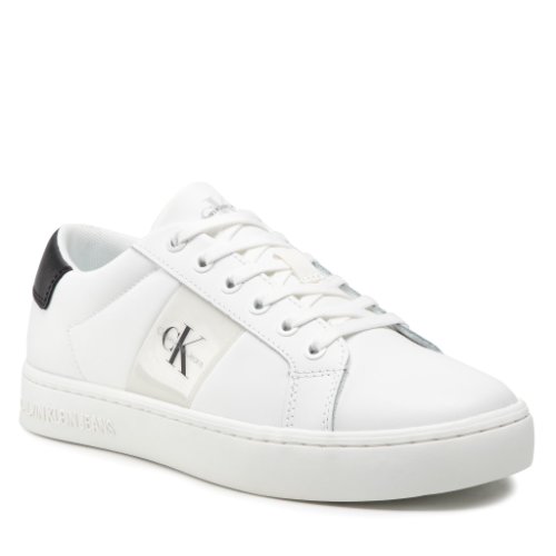 Sneakers calvin klein jeans - classic cupsole 1 ym0ym00318 white/black 0k8