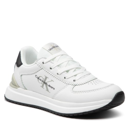 Sneakers calvin klein jeans - low cut lace-up sneaker v3b9-80136-0193 m white/black x002