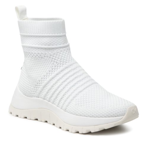 Sneakers calvin klein - knit sock boot hw0hw00673 ck white yaf