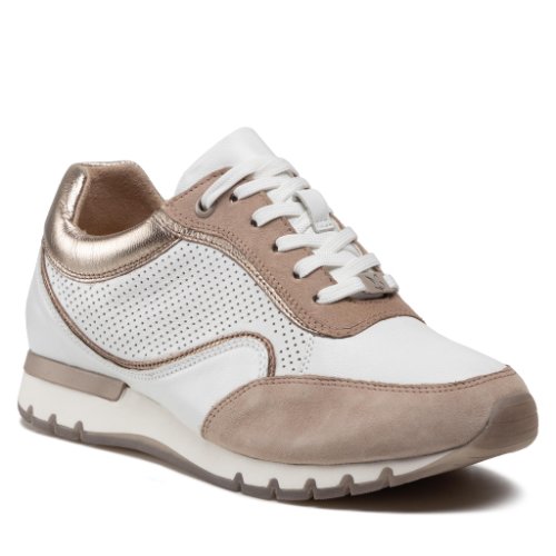 Sneakers caprice - 9-23761-28 white/taupe 119