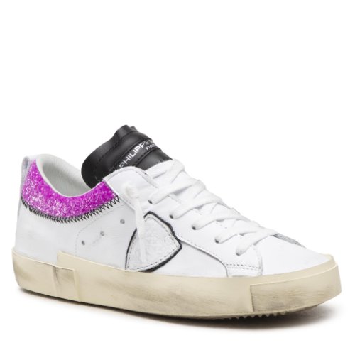 Sneakers philippe model - collier glitter prld vcg3 blanc violet