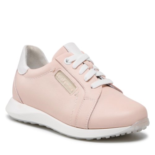 Sneakers solo femme - d0102-01-n03/n01-03-00 pudrowy róż/biały