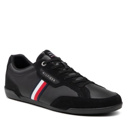 Sneakers tommy hilfiger - corporate mix leather cupsole fm0fm04015 black bds