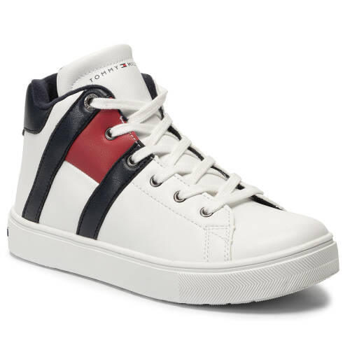 Sneakers tommy hilfiger - high top lace-up sneaker t3b4-30510-0739 d white/blue x008