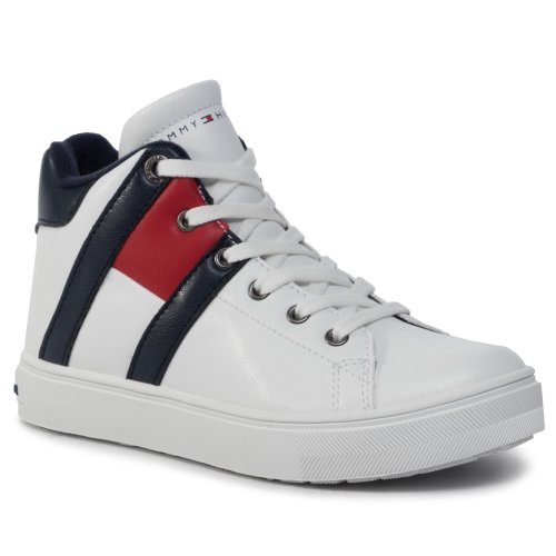 Sneakers Tommy Hilfiger - high top lace-up sneaker white t3b4-30510-0739 white/blue x008