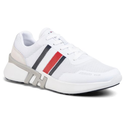 Sneakers tommy hilfiger - lightweight corporate th runner fm0fm02661 white ybs