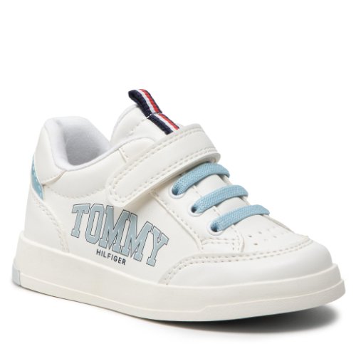 Sneakers tommy hilfiger - low cut lace-up t1a4-32140-1384x356 m white/light blue