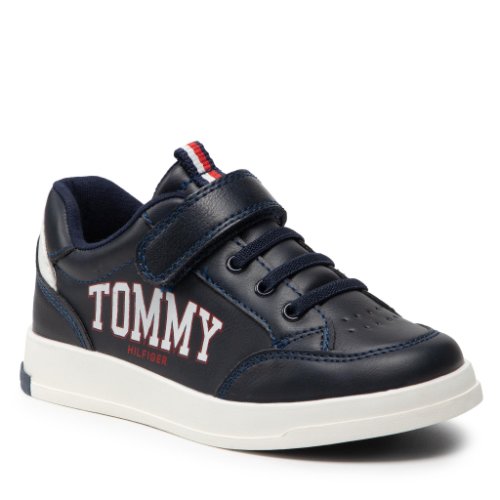 Sneakers tommy hilfiger - low cut lace-up velcro sneaker t1b4-32218-1384 s blue/white x007