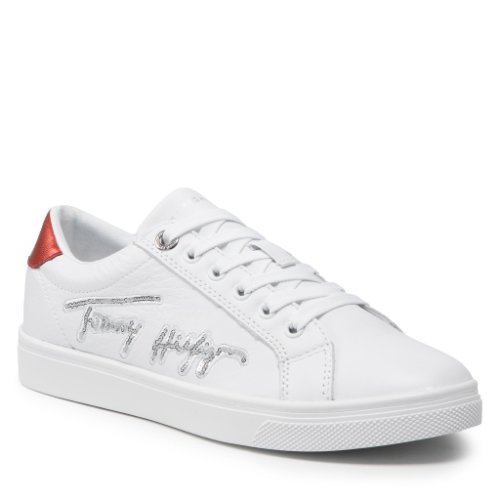 Sneakers tommy hilfiger - th signature essential cupsole fw0fw06132 white ybr