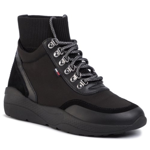 Sneakers tommy jeans - lace up hybrid boot en0en00709 black bds
