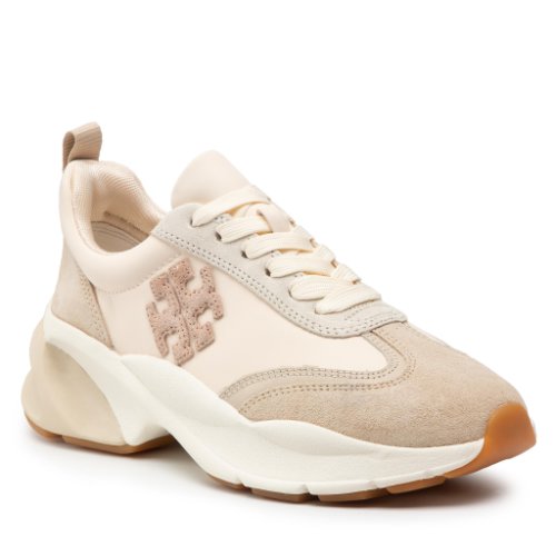 Sneakers tory burch - good luck trainer 83833 french pearl/dulce de leche/biscotti 700