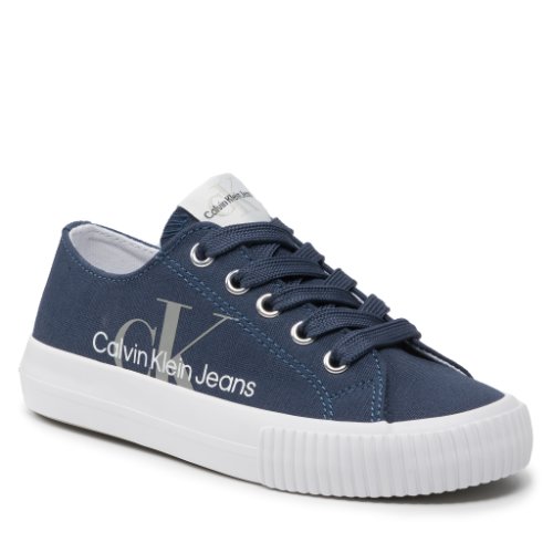 Teniși calvin klein jeans - low cut lace-up sneaker v3x9-80125-0890 m blue 800