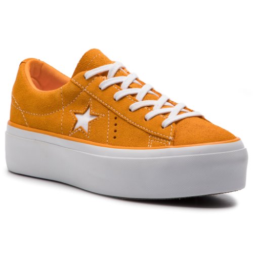 Teniși converse - one star platform ox 563487c field orange/white/white