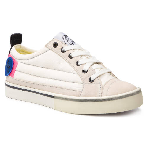 Teniși diesel - d-velows low patch w y01922 p2283 h7102 star white/pink fluo