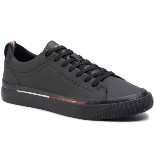 Teniși tommy hilfiger - corporate leather sneaker fm0fm02285 black 950