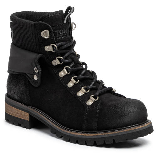 Trappers tommy jeans - suede turn collar boot em0em00351 black bds