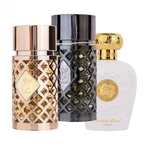 Pachet parfumuri best seller, jazzab gold 100 ml + jazzab silver 100 ml + opulent musk 100 ml