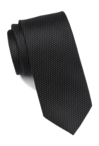 Accesorii barbati calvin klein silk filigree micro pattern tie black