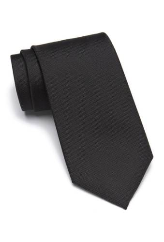 Accesorii barbati calvin klein silver spun solid silk tie black
