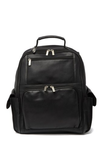 Accesorii barbati david king co large leather computer backpack black