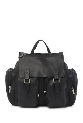 Accesorii barbati david king co leather laptop backpack black