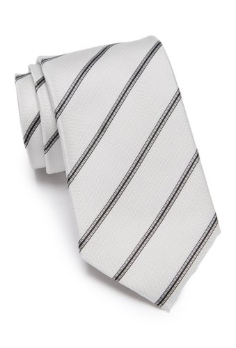 Accesorii barbati kenneth cole reaction classic silk blend stripe tie white