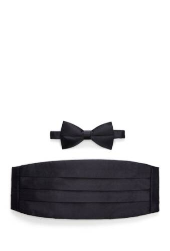 Accesorii barbati michelson\'s silk satin bow tie cummerbund black