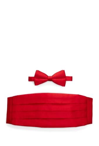 Accesorii barbati michelson\'s silk satin bow tie cummerbund red