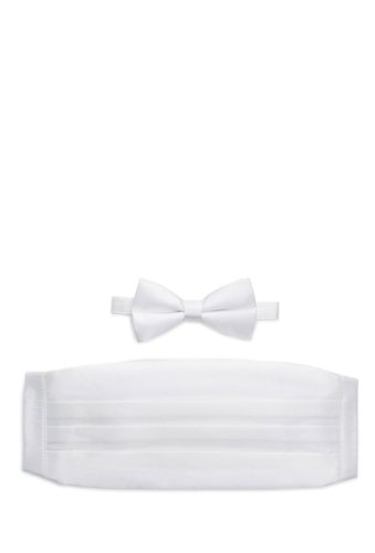 Accesorii barbati michelson\'s silk satin bow tie cummerbund white