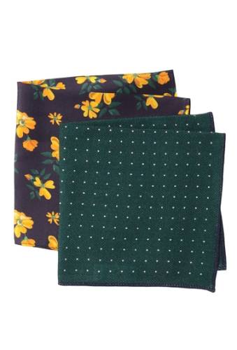 Accesorii barbati nordstrom rack heith dot pocket squares - set of 2 green