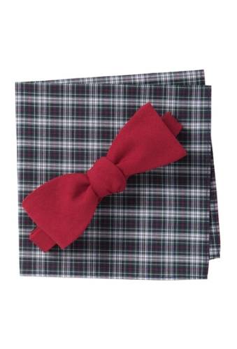 Accesorii barbati original penguin ever solid bow tie pocket square set red