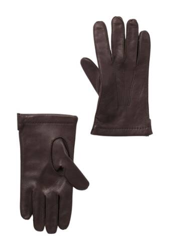 Accesorii barbati portolano deerskin leather gloves brown