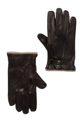 Accesorii barbati portolano nappa leather belted gloves teaknile brown