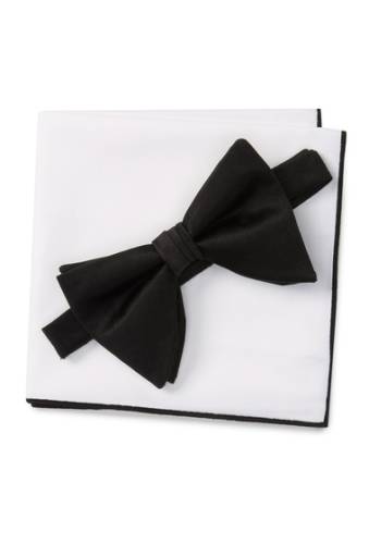Accesorii barbati savile row co cypress silk bow tie pocket square set black