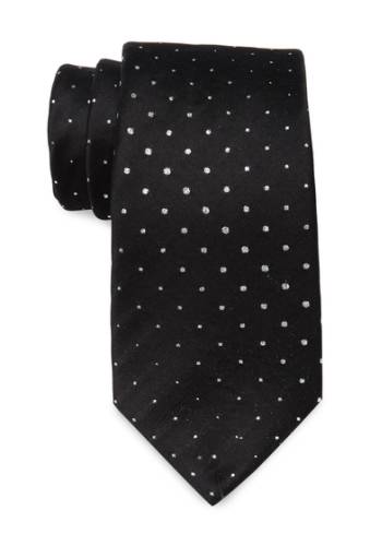 Accesorii barbati savile row co quentin metallic dot silk blend tie black