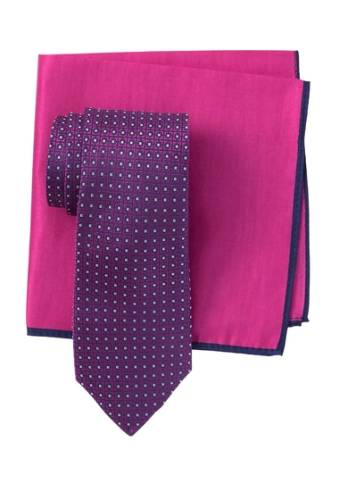 Accesorii barbati ted baker london aztec box tie pocket square set pink