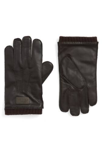 Accesorii barbati ted baker london blokey leather gloves chocolate