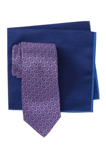 Accesorii barbati ted baker london silk melange geo flower tie pocket square purple