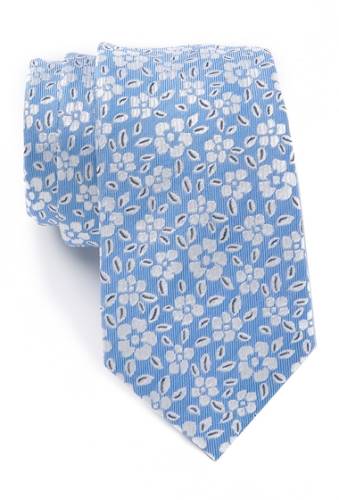 Accesorii barbati tm lewin silk flower jacquard tie blue white