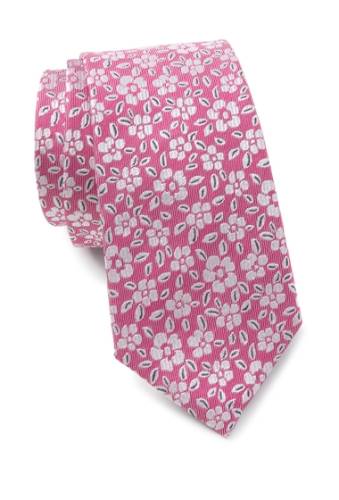 Accesorii barbati tm lewin silk flower jacquard tie pink white